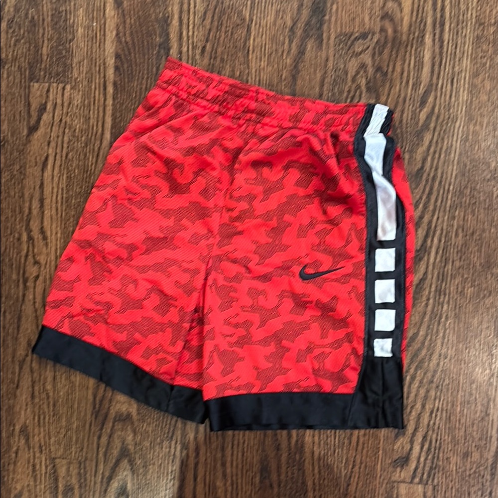 Nike Red and Black Camo Shorts
